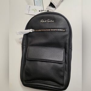 Robert Graham Black Leather Crossbody Bag